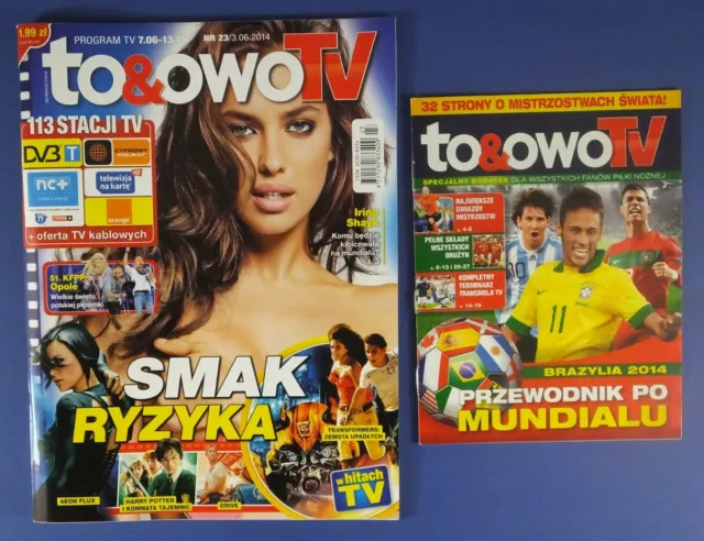 IRINA SHAYK 2014 POLAND TO&OWO Tom Cruise,Charlize Theron + MUNDIAL booklet