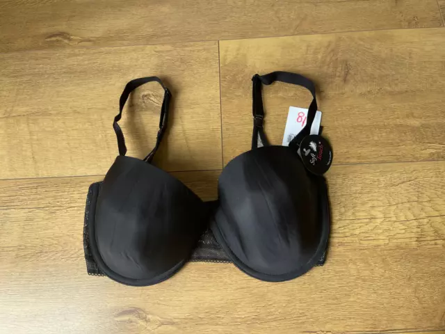PASSIONATA T-SHIRT BRA Black Moulded Soft Touch Lace Under-Wire
