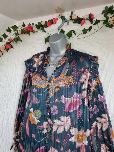 Monsoon diya paisley blouse in teal Size 16 3