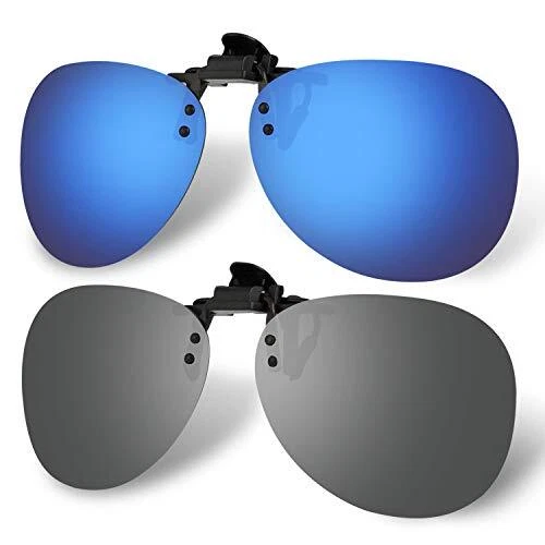 Hifot Lot de 2 lunettes de soleil à clipser, verres polarisés pour lunettes de v