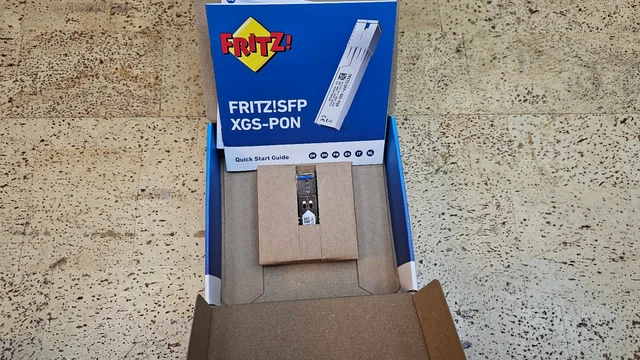 FRITZ!SFP XGS-PON (SFP Modul, bis zu 10 GBit/s für maximale Geschwindigkeiten über Glasfaser, für den Einsatz mit FRITZ!Box 5530 Fiber und FRITZ!Box 5590 Fiber geeignet