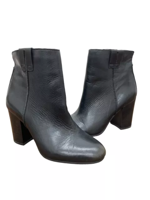 Sam Edelman Womens Reyes High Heeled Zip Boots Size 5.5 M Black Leather