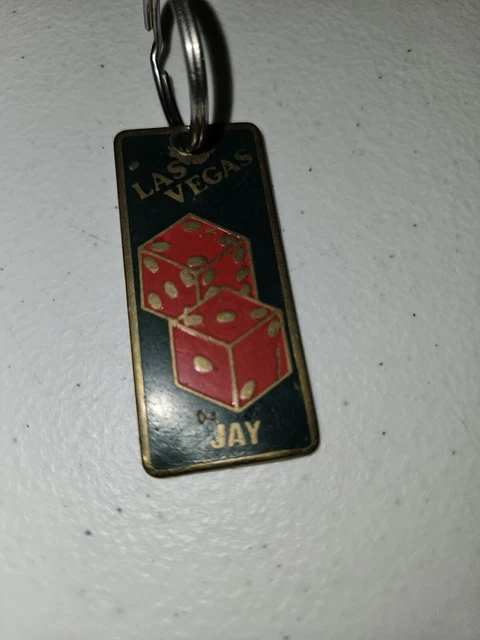 Vintage Las Vegas Keychain  metal/enamel