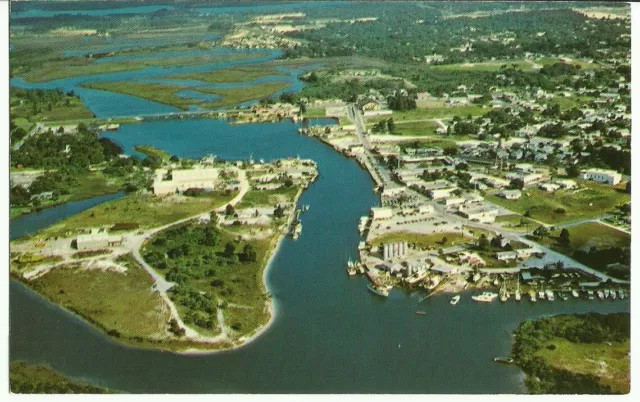 TARPON SPRINGS FLORIDA Aerial View Unsent Vintage FL Postcard