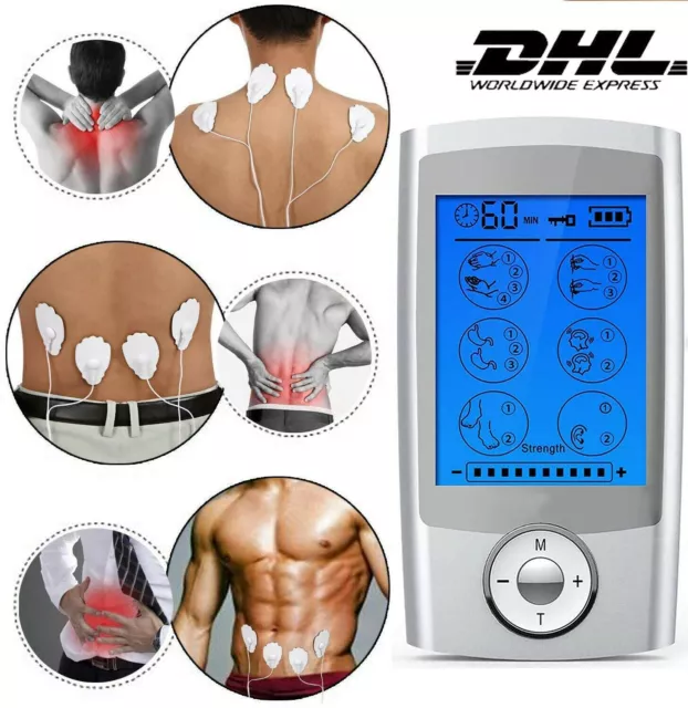 TENS Gerät, EMS, 3-In-1 Reizstrom, Schmerztherapie, Elektrotherapie, Massage DE~