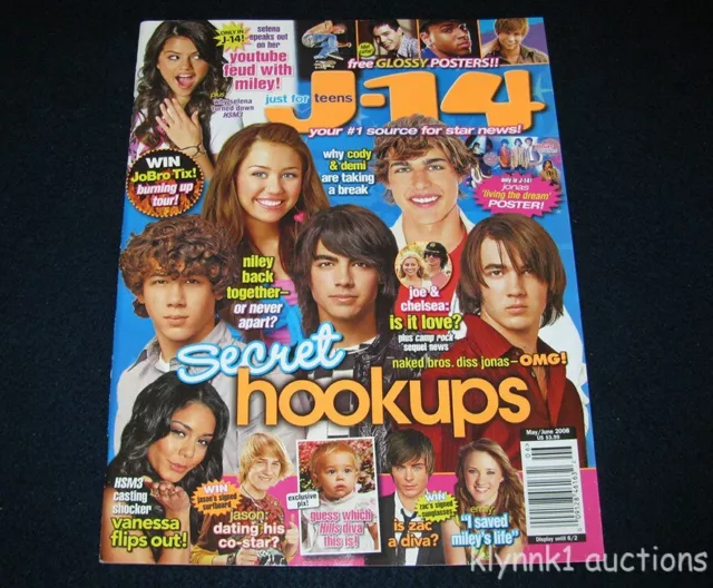 J-14 Magazine May June 2008 Nick Jonas Brothers Miley Cody Linley Chris Chace