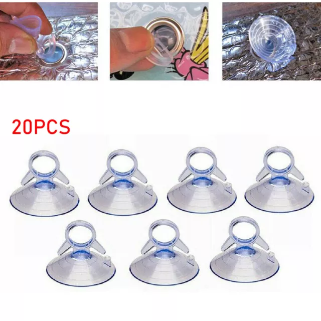 20X 45mm Car Sunshade Suction PVC Cups Clear Rubber Plastic Window Suckers Pads