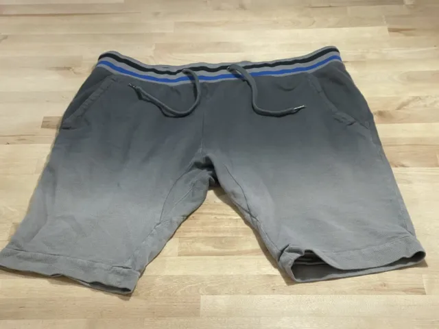 Jetlag Mens Size 2XL Gray Distressed Cotton Blend Flat Front Three Pocket Shorts