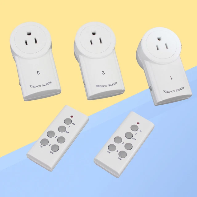 Prise de commutateur de télécommande 3PCS sans fil avec 2 contrôleurs à 12