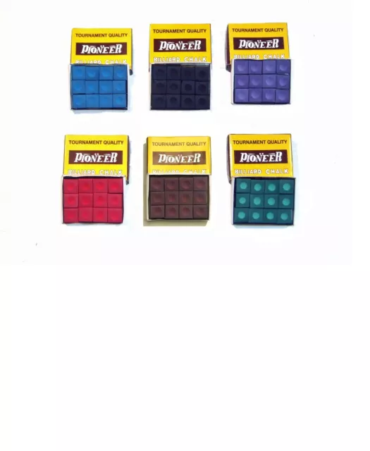 A BOX OF 12 x PIECES OF PIONEER CHALK AVAILABLE IN VARIOUS COLOURS