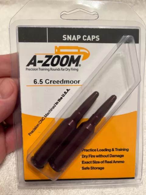 A-Zoom 6.5 Creedmoor  Aluminum Snap Cap Two Pack  # 12300