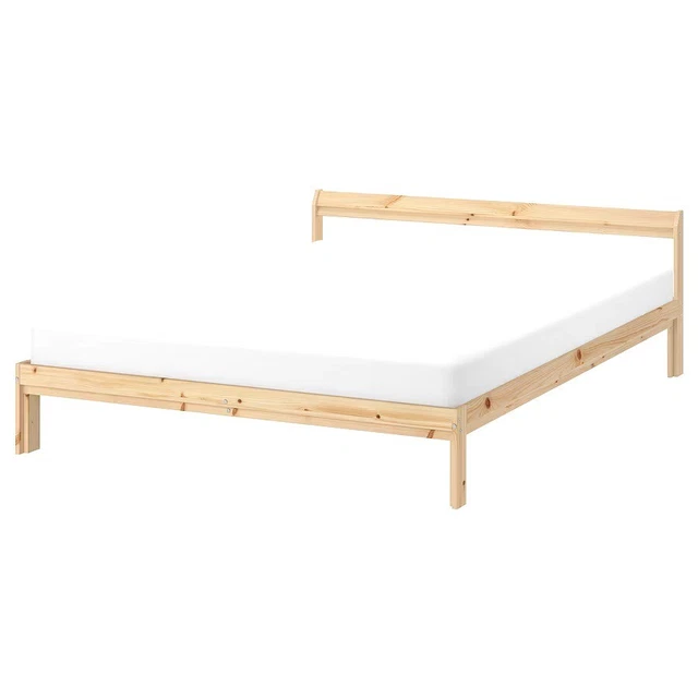 IKEA NEIDEN DOUBLE Wooden Bed Frame With Luroy Slats VGC £9.99