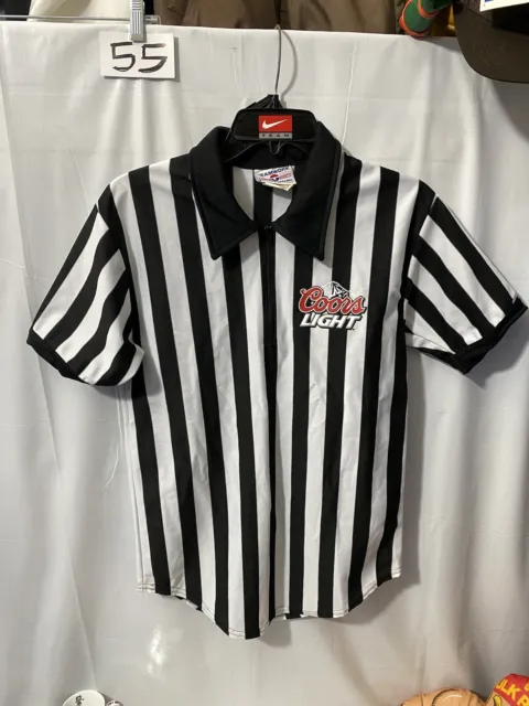 XL Vtg 90's Coors Light Football Referee S/S Polo Shirt Made in USA Small 34-36