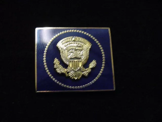 Presidential Barack Obama  Vip Square Cobalt Lapel Pin