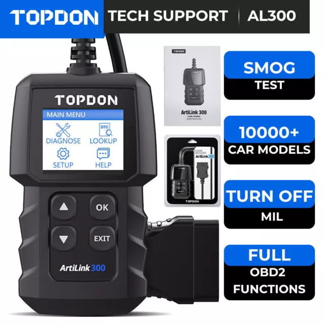 TOPDON AL300 OBD2 Car Engine Fault Diagnostic Scan Tool Auto Code Reader Scanner