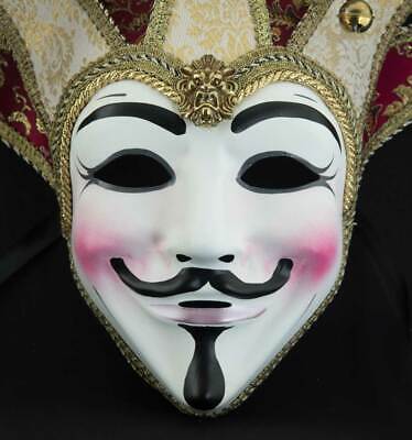 Mask Anonymous Vendetta from Venice - 7 Pointes- Painted Handmade 1594 2