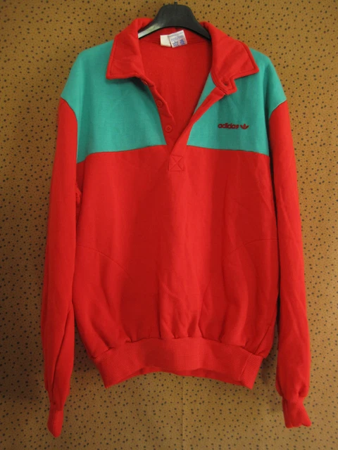 SWEAT ADIDAS VENTEX Vintage rouge vert 80 S Acrylique Tracksuit