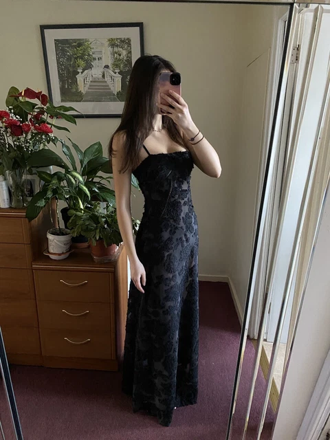 SEREN BLACK FLORAL Lace Back Maxi Dress. NOT House Of CB. Size Xs 80.00 -  PicClick UK