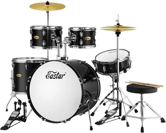 Drum Set  22 Inch for Adults, 5 Piece Full Size Drum Kit Junior Beginner with Pe