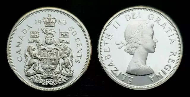 Canada 1963 Proof Like Silver Fifty Cent Piece!!