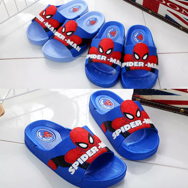 Kids Boys Summer Sliders Slippers  Soft Pool Beach Shower Slip on Shoes Size