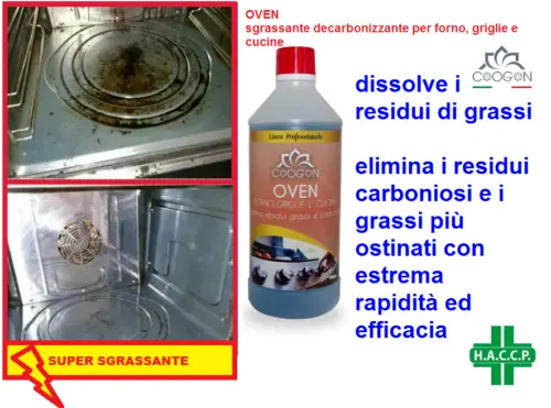 OVEN SUPER SGRASSANTE decarbonizzante 750 ML per forni griglie e cucine  CHOGAN EUR 12,80 - PicClick IT