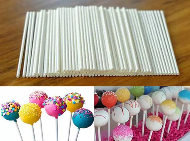 100Pcs Solid plastic Sucker Sticks For Lollipop Cake Candy Cookies Baking