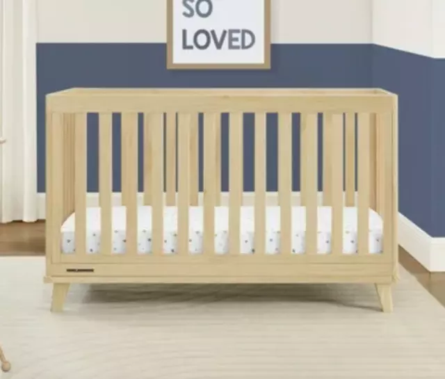 Cunas para Bebes 4 en 1 Convertible Cama para Niños Marco Baby Crib Wood Natural