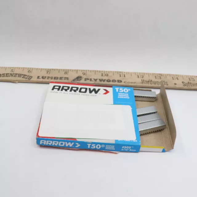 (Approx 250-Pk) Arrow Heavy Duty Staples T50 5/16" Leg Length x 3/8" Crown 505