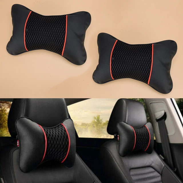 2x Car Seat Headrest Head Pillow Pad Neck Rest Support Cushion Bone Shape