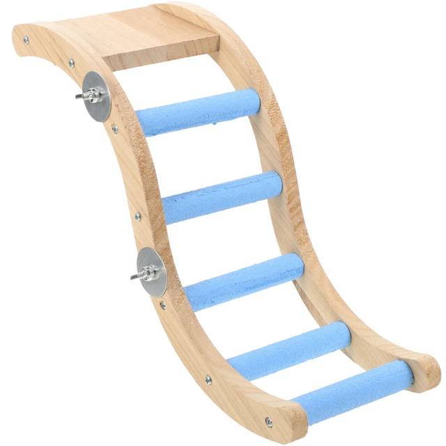 Vogelleiter Aus Holz Mit Plattform - Kletterspielzeug Für Papageien & Sittiche