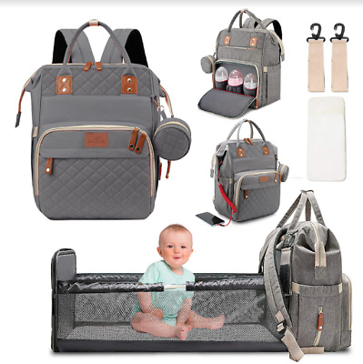 JOYEBABY 3 in 1 Foldbale Diaper Bag Baby Bed Portable Bassinet Crib Backpack