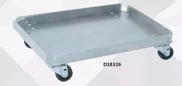 Bun/Dough Pan Dolly - Flat Dolly - Closed Base - Optional Handle - All Aluminum 2