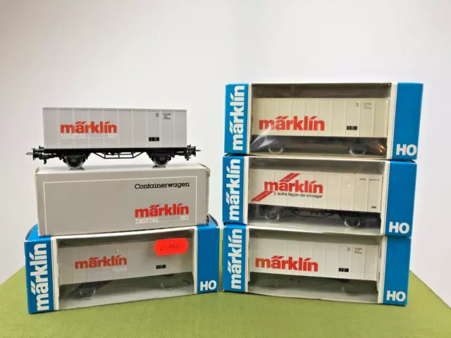 Märklin SpurH0 5 Containerwagen 5x4481  MÄRKLIN /8