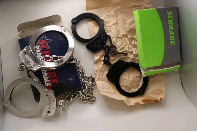 Schrade Professionals Leg Cuffs and Hand Cuffs Group of 2 - In Box - New - Unuse