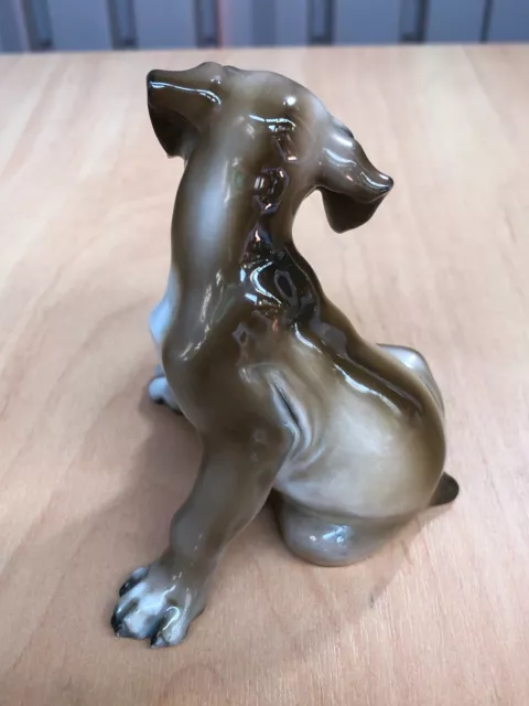 Rare Rosenthal Boxer Puppy Dog 'Classic Rose' Figurine By Theodore Karner 2