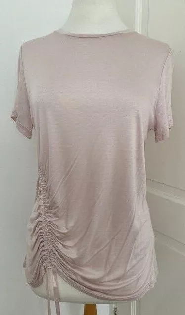 Dorothy Perkins - size 12 - lovely pale PINK gather detail ladies TOP - BNWT