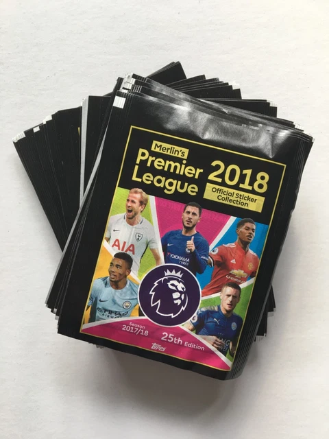 MERLIN'S PREMIER LEAGUE 2018 Sealed Football Sticker x30 Packets (Not ...