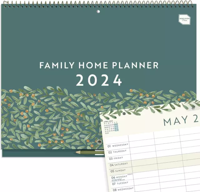 Boxclever Press Family Home Planner 2023-2024. 16 Month Family Calendar 2023/24