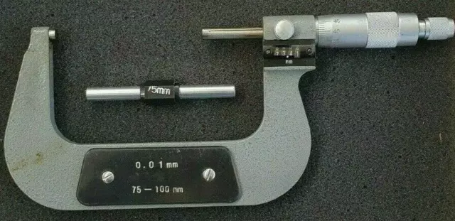Micrometro per esterni esterno centesimale 75 - 100 mm con numeratore 0,01