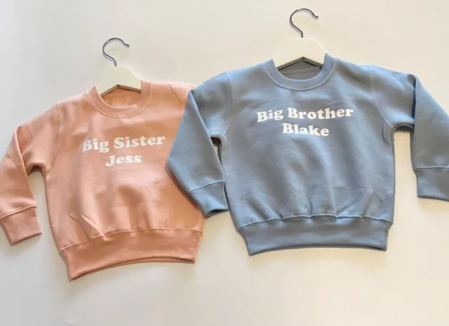 Personalised Big Sister Jumper, Personalised Big Brother Sweatshirt