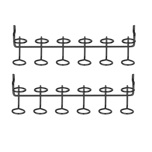 Lot De 2 Supports Muraux Pour Tournevis En Acier Carbone : 40 Cm De Long, 18 Trous, Pour Garage, Atelier, Rangement Outils