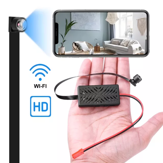 Mini Wireless Hidden Camera Wifi IP Cam Pinhole Security Nanny Cam DVR HD 1080P