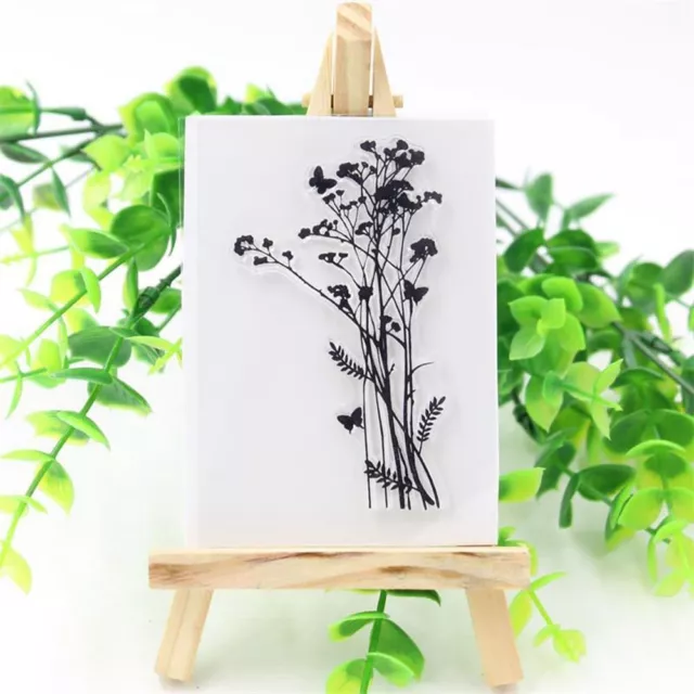 Silikon Klar Handwerk Transparent Blume & Gras Zum Selbermachen Stempel Gummi Sammelalbum 3