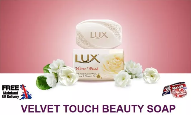 Lux Velvet Touch Soap Bar with Silk Essence Jasmine & Almond Oil 80g