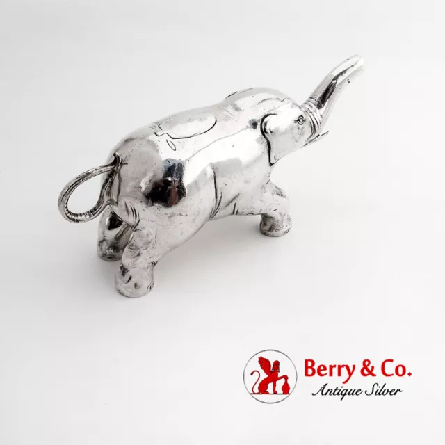 Rare Figural Elephant Creamer Hanau Sterling Silver Germany 1909