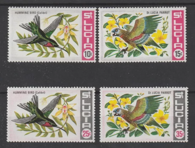 St Lucia 1968 Faune Oiseaux 4 Val MNH MF97081