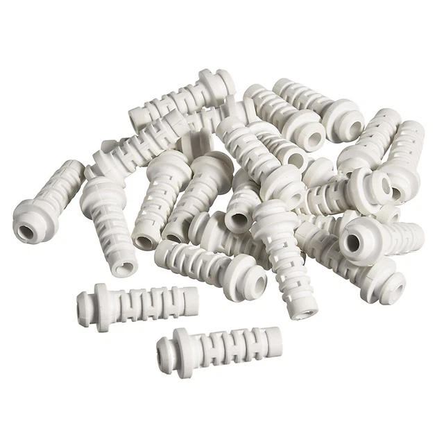10 Pezzi Di Passacavi In PVC Bianco &ndash; Protezione Cavi Diametro Interno 4 Mm