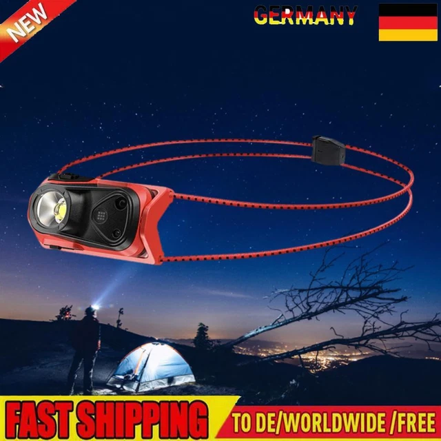 Wiederaufladbare Stirnlampe 4 Modi XPG-Stirnlampe für Notfälle im Freien (Rot)