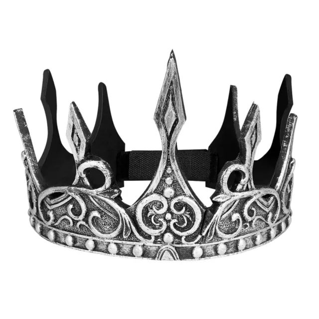 2pcs King Medieval Metal Crowns for Costume and Decor